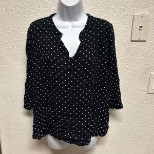 Basic Editions brand women’s size X-large polka dot top